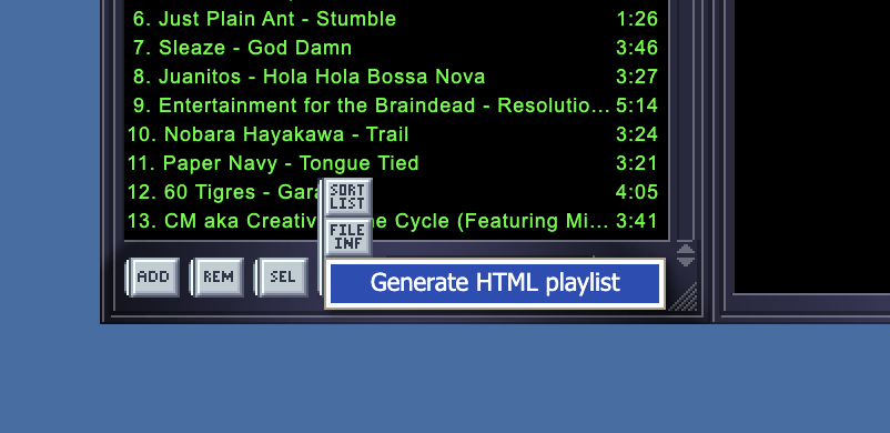 Generate HTML Playlist